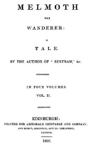 [Gutenberg 53686] • Melmoth the Wanderer, Vol. 2 (of 4)